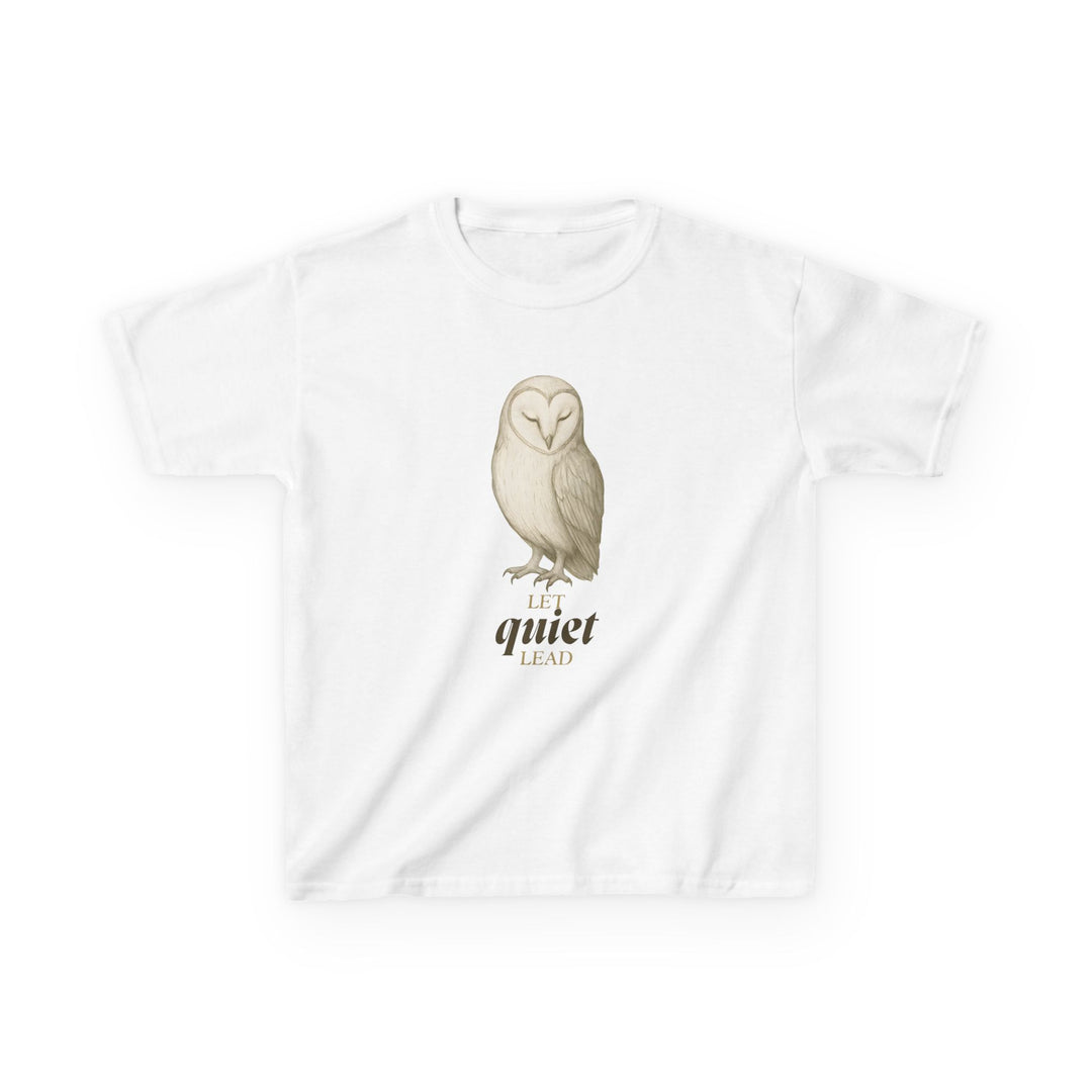 Kids Barn Owl Tee | "Listen First" | Sketch Design | Eco-Conscious | Calm & Centered