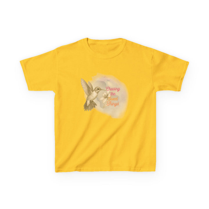 Kids Hummingbird Tee | Chasing the Sweet Things says "Look for Joy" | Sketch Design | Eco-Conscious | Hopeful & Healing