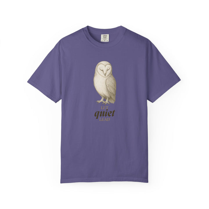 Let Quiet Lead – Owl | Calm & Centered | Sketch Series by Pure Perspective | Eco Friendly Graphic Tee