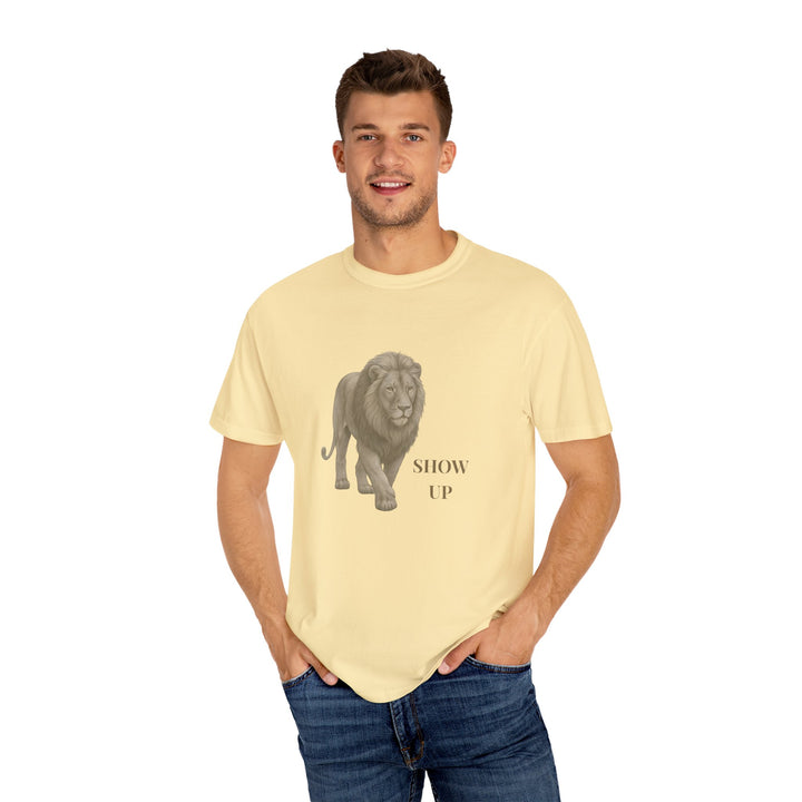 Show Up – Lion | Empowered & Bold | Sketch Series by Pure Perspective | Eco Friendly Graphic Tee