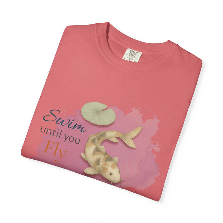 Swim Until You Fly – Koi Fish | Hopeful & Healing | Sketch Series by Pure Perspective App | Eco Friendly Graphic Tee