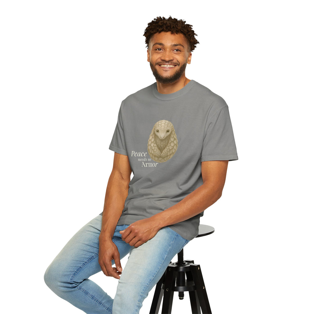 Peace Needs No Armor – Pangolin | Calm & Centered | Sketch Series by Pure Perspective | Eco Friendly Graphic Tee
