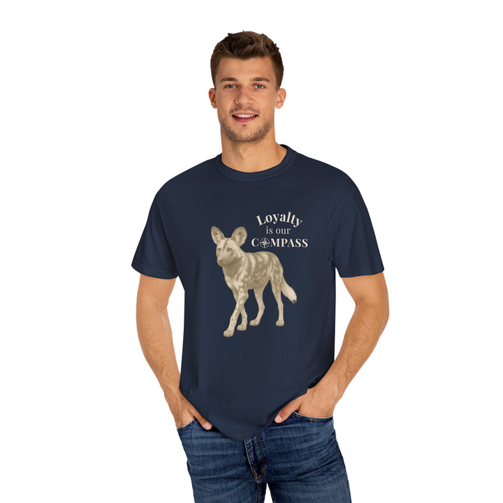 Loyalty Is Our Compass – African Wild Dog | Empowered & Bold | Sketch Series by Pure Perspective | Eco Friendly Graphic Tee