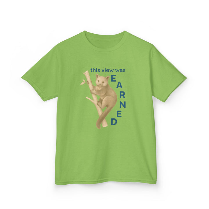 Kids Tree Kangaroo Tee | "This View Was Earned" | Sketch Design | Eco-Conscious | Joyful & Playful