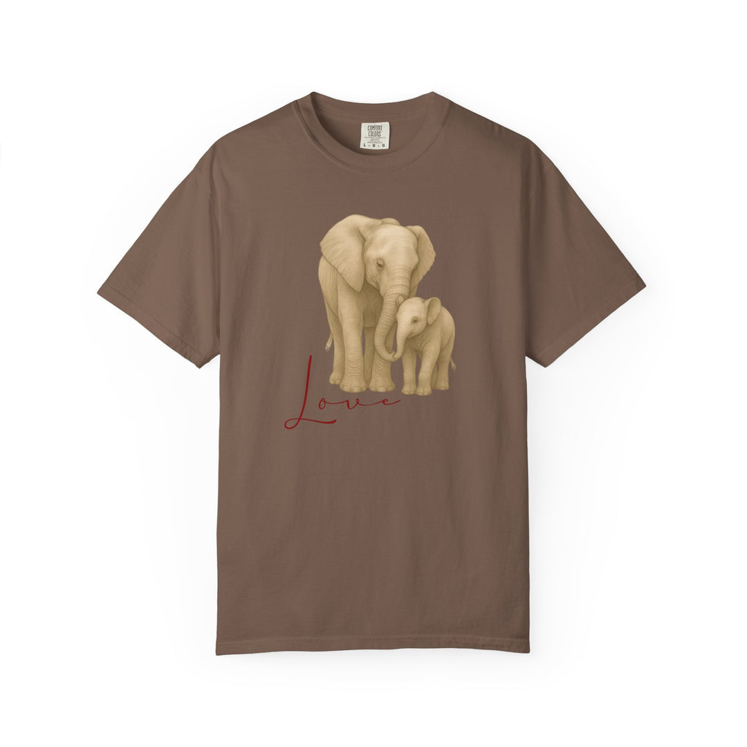 The Legacy of Love – Elephant Mom and Baby | Connected & Compassionate | Sketch Series by Pure Perspective App | Eco Friendly Graphic Tee