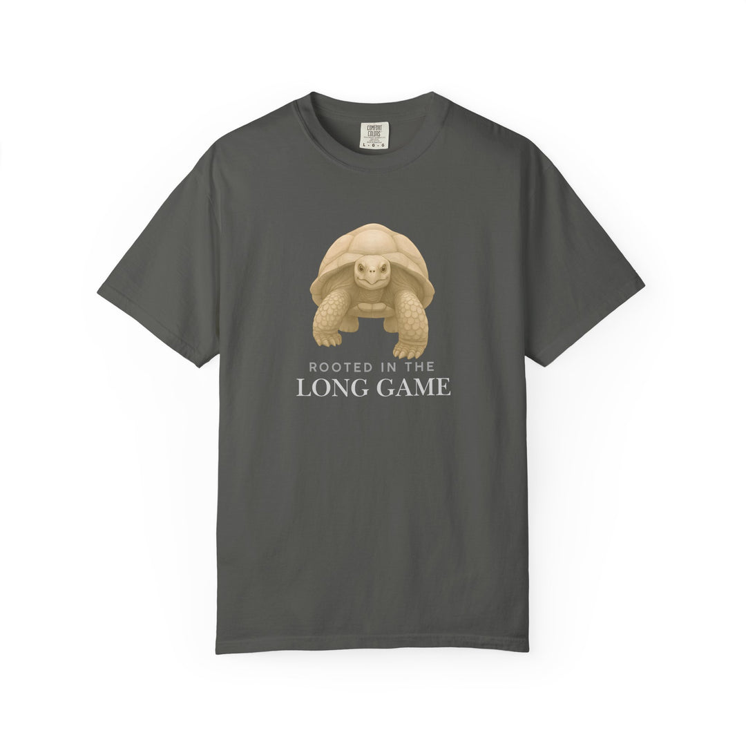 Rooted in the Long Game – Giant Tortoise | Grounded & Gentle | Sketch Series by Pure Perspective | Eco Friendly Graphic Tee