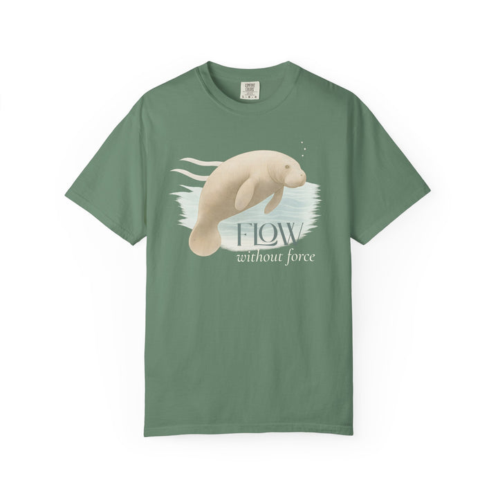 Flow Without Force – Manatee | Calm & Centered | Sketch Series by Pure Perspective | Eco Friendly Graphic Tee