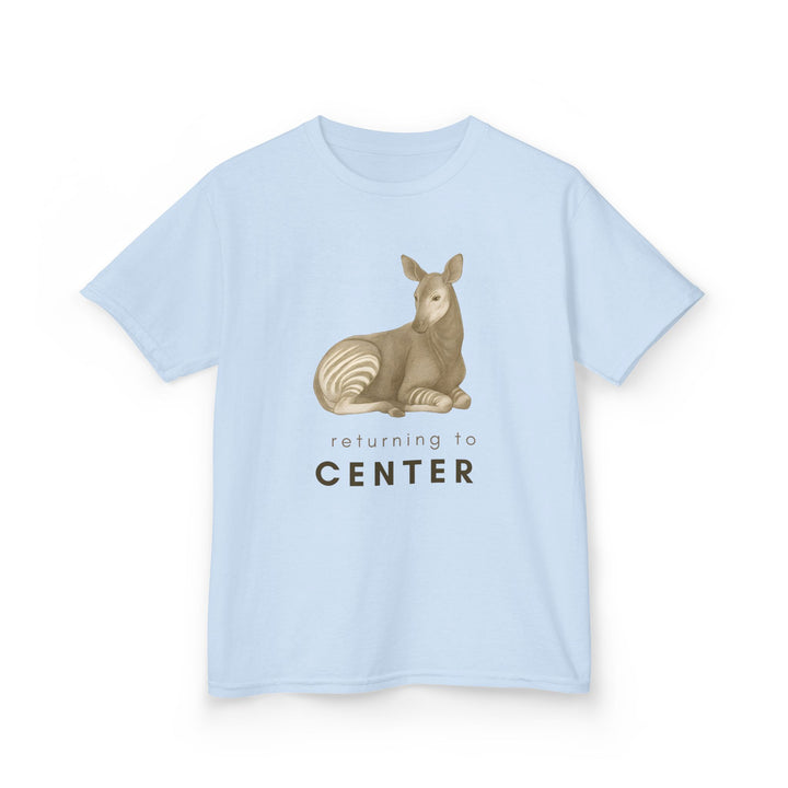 Kids Okapi Tee | "Returning to Center" | Sketch Design | Eco-Conscious | Calm & Centered