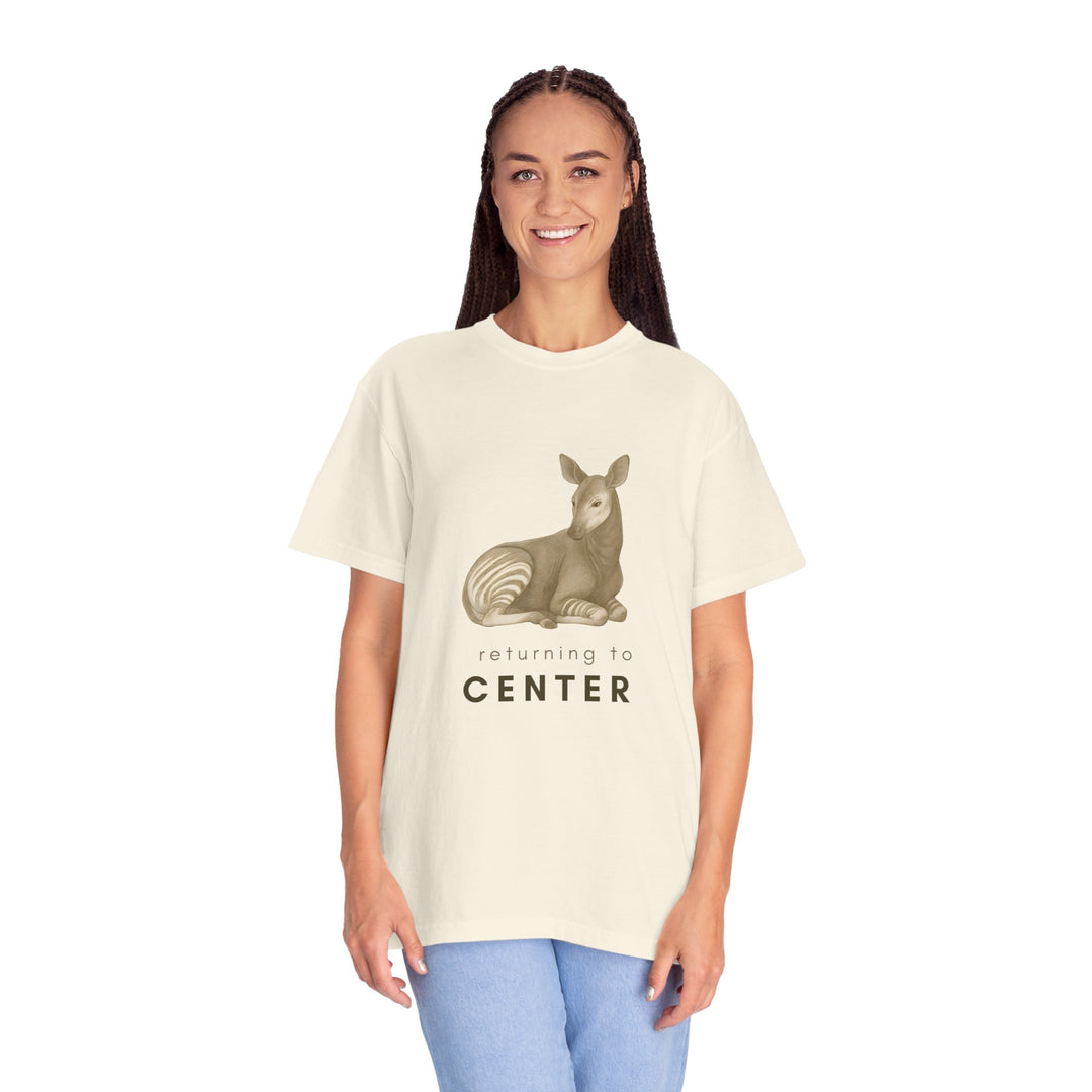 Returning to Center – Okapi | Calm & Centered | Sketch Series by Pure Perspective | Eco Friendly Graphic Tee