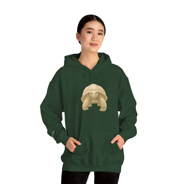Rooted In the Long Game – Giant Tortoise Edition | Grounded & Gentle Series | Unisex Heavy Blend™ Hooded Sweatshirt | Eco-Friendly Apparel