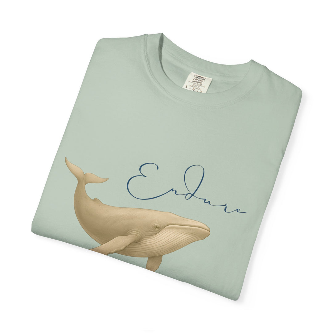 Endure – Blue Whale | Connected & Compassionate | Sketch Series by Pure Perspective App | Eco Friendly Graphic Tee