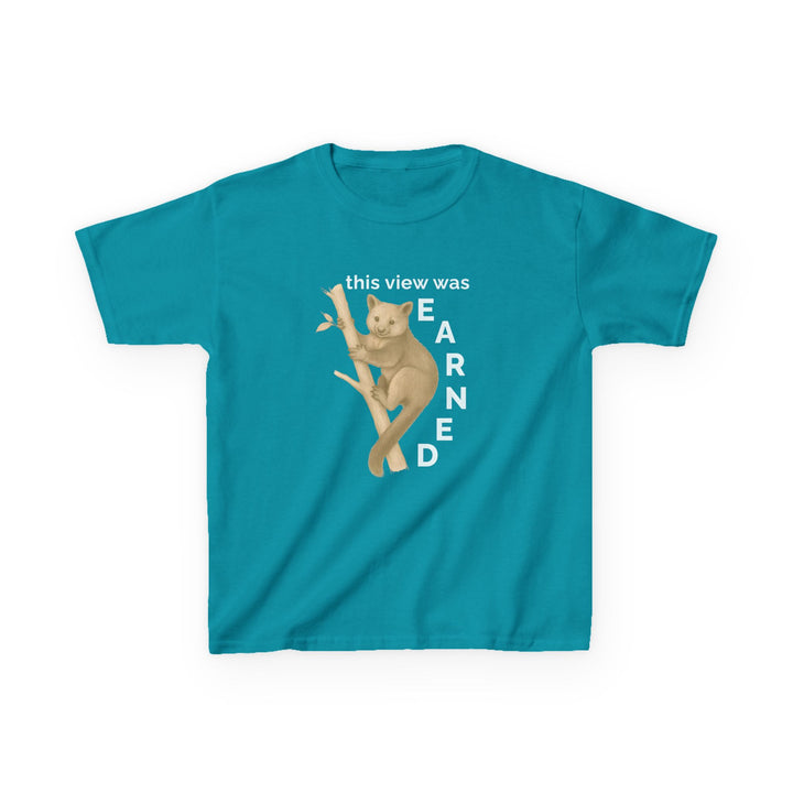 Kids Tree Kangaroo Tee | "This View Was Earned" | Sketch Design | Eco-Conscious | Joyful & Playful