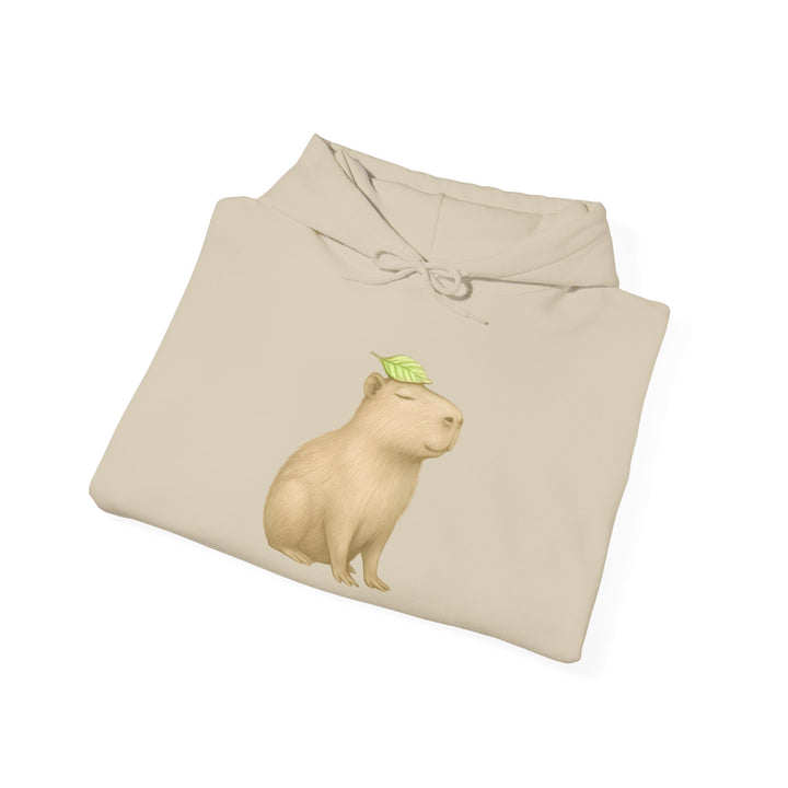 I Rest Therefore I Am – Capybara Edition | Grounded & Gentle Series | Unisex Heavy Blend™ Hooded Sweatshirt | Eco-Friendly Apparel