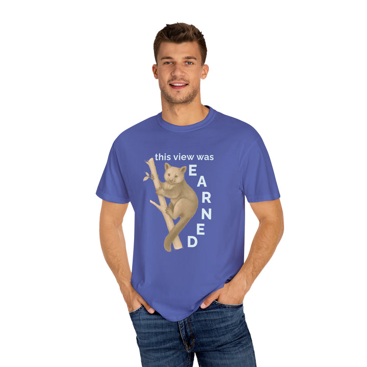 This View Was Earned – Tree Kangaroo | Joyful & Playful | Sketch Series by Pure Perspective | Eco Friendly Graphic Tee