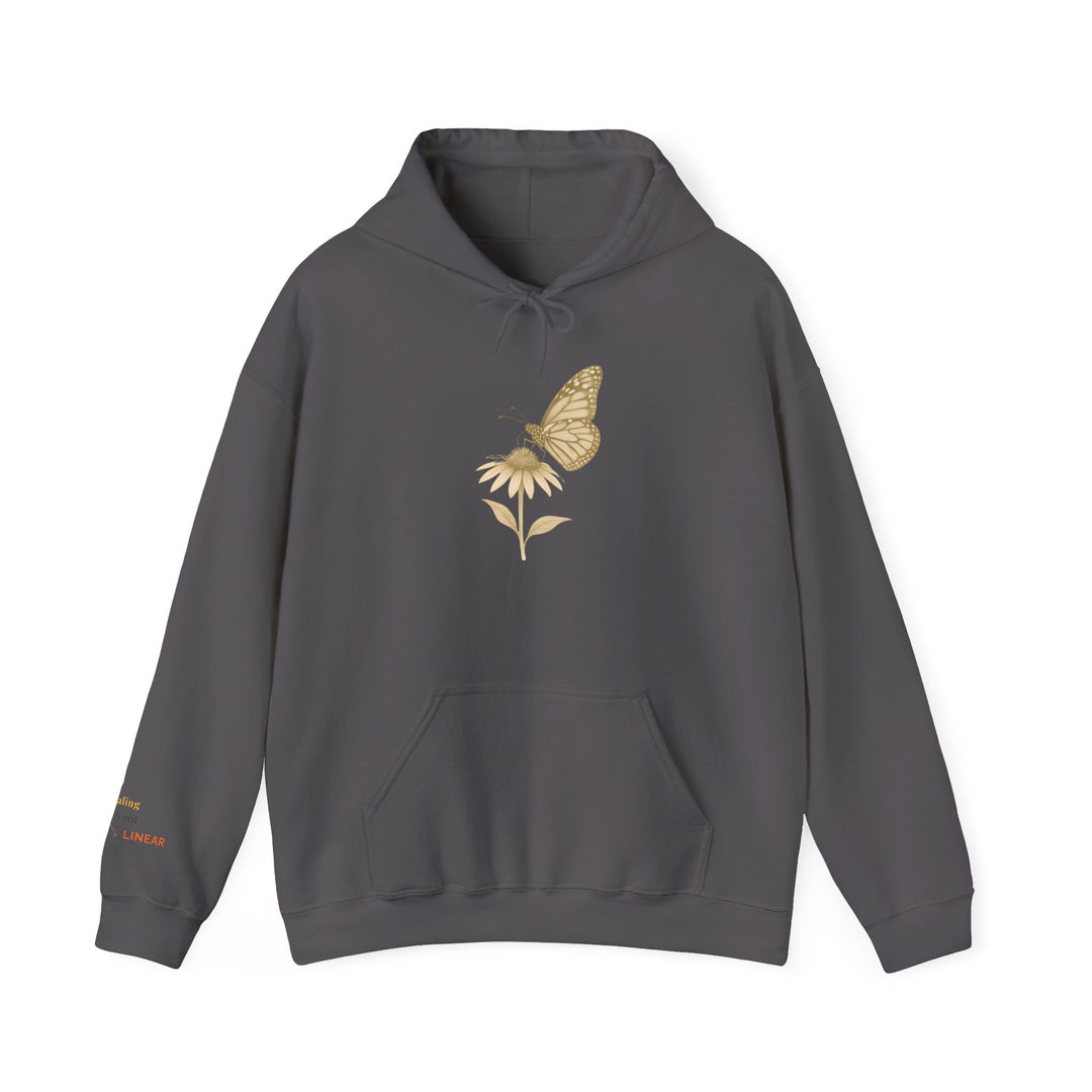 Healing is not Linear – Monarch Butterfly Edition | Hopeful & Healing Series | Unisex Heavy Blend™ Hooded Sweatshirt | Eco-Friendly Apparel