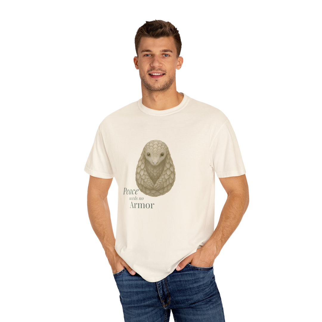 Peace Needs No Armor – Pangolin | Calm & Centered | Sketch Series by Pure Perspective | Eco Friendly Graphic Tee