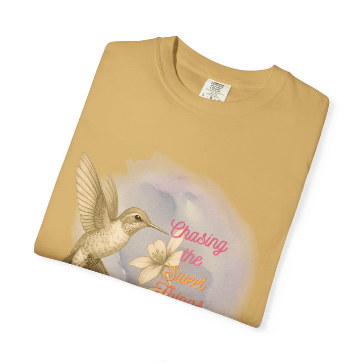 Chasing the Sweet Things – Hummingbird | Hopeful & Healing | Sketch Series by Pure Perspective | Eco Friendly Graphic Tee