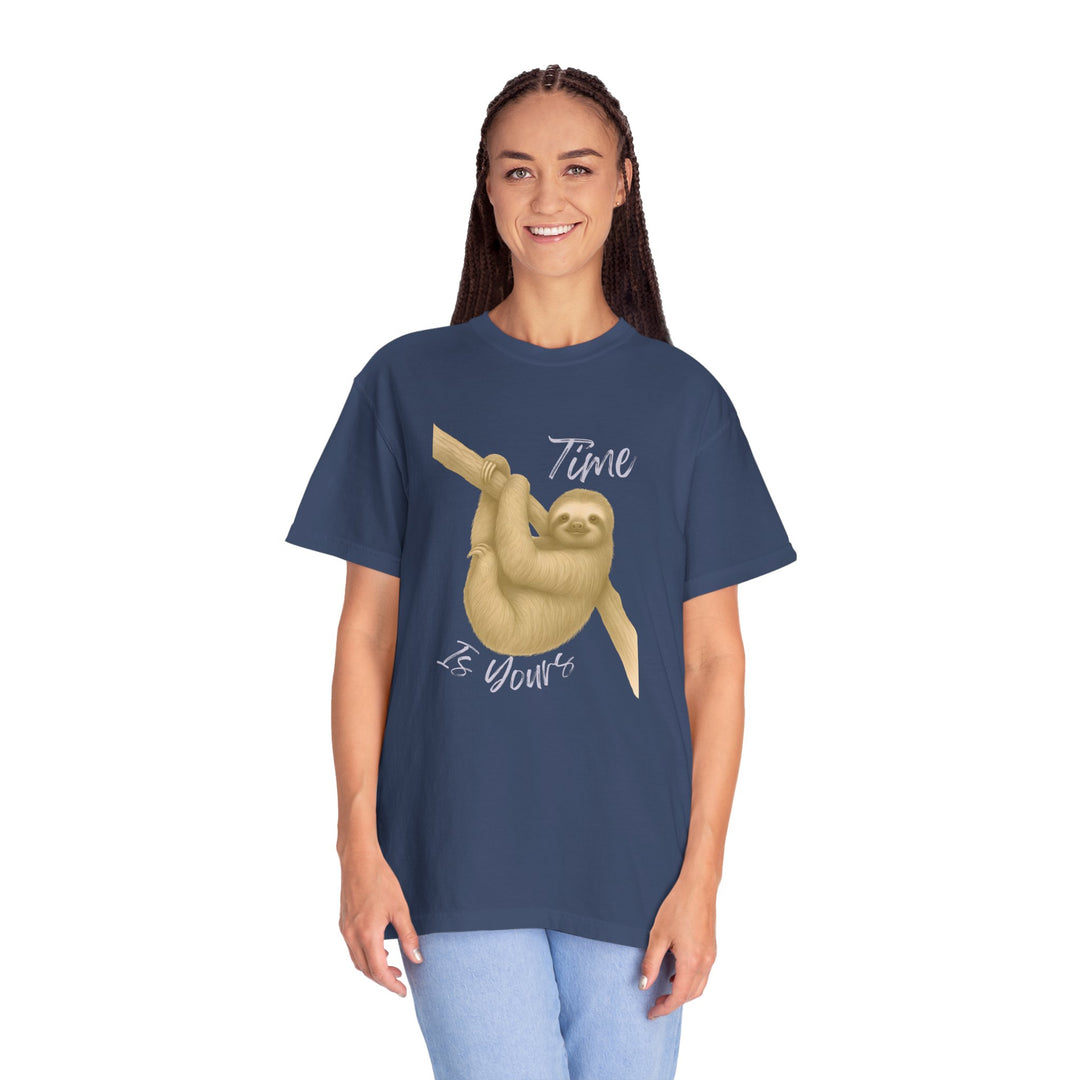 Time is Yours – Sloth | Joyful & Playful | Sketch Series by Pure Perspective | Eco Friendly Graphic Tee