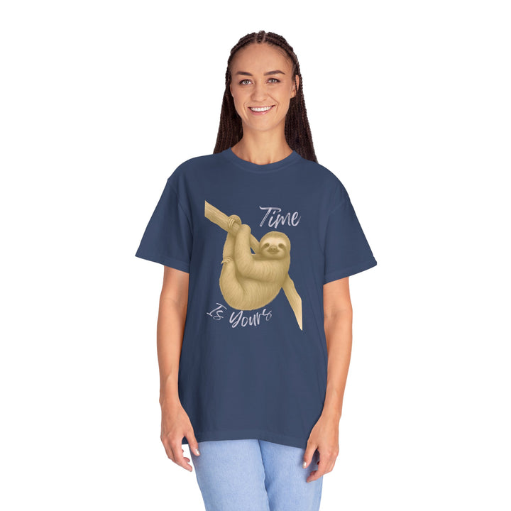 Time is Yours – Sloth | Joyful & Playful | Sketch Series by Pure Perspective | Eco Friendly Graphic Tee