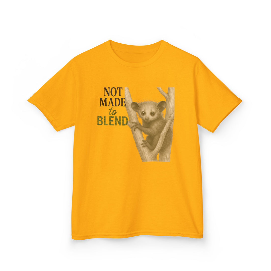 Kids Aye Aye Tee | "Not Made to Blend" | Sketch Design | Eco-Conscious | Reflective & Wise
