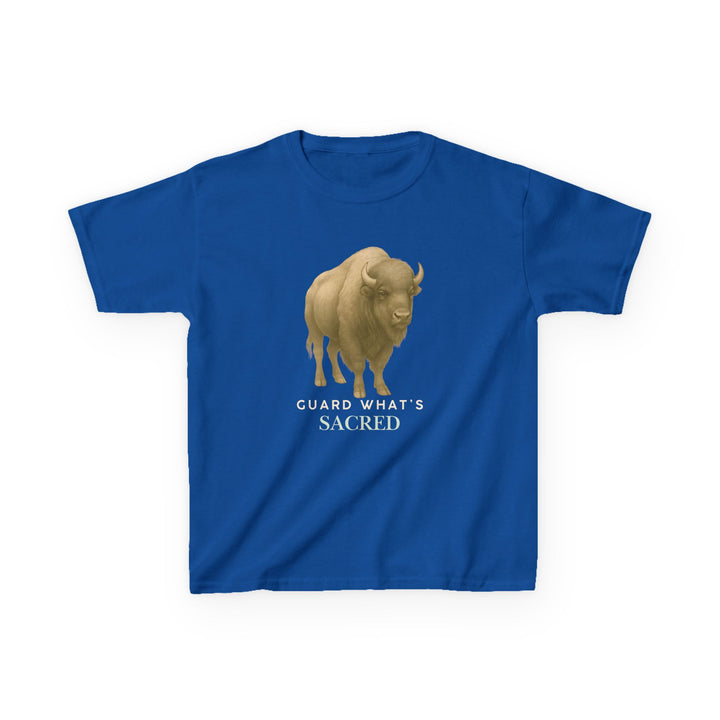 Kids Bison Tee | "Guard What's Sacred" | Sketch Design | Eco-Conscious | Connected & Compassionate