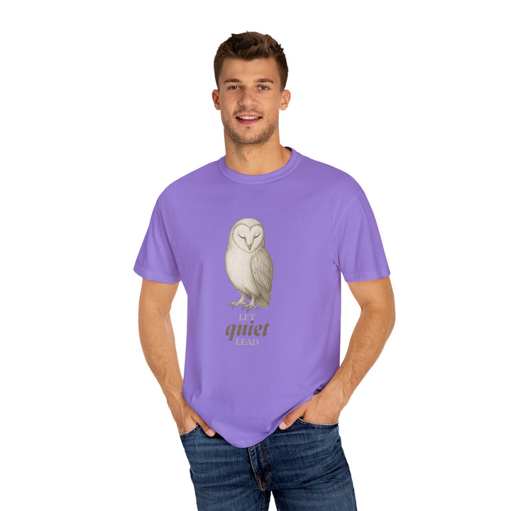 Let Quiet Lead – Owl | Calm & Centered | Sketch Series by Pure Perspective | Eco Friendly Graphic Tee