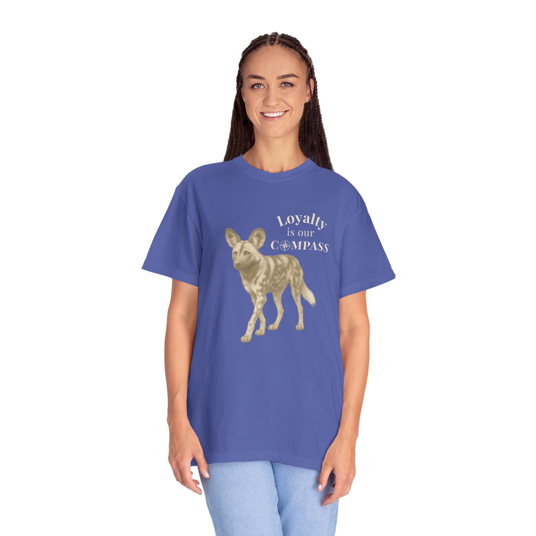 Loyalty Is Our Compass – African Wild Dog | Empowered & Bold | Sketch Series by Pure Perspective | Eco Friendly Graphic Tee