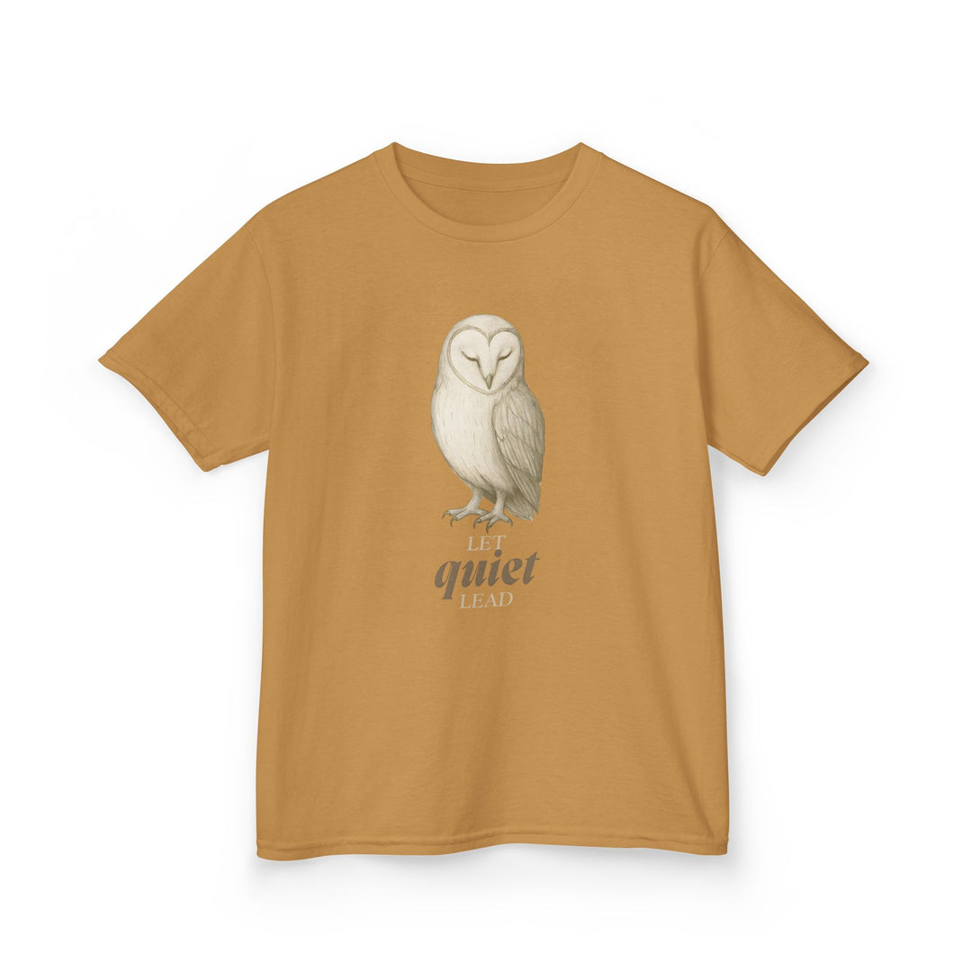 Kids Barn Owl Tee | "Listen First" | Sketch Design | Eco-Conscious | Calm & Centered