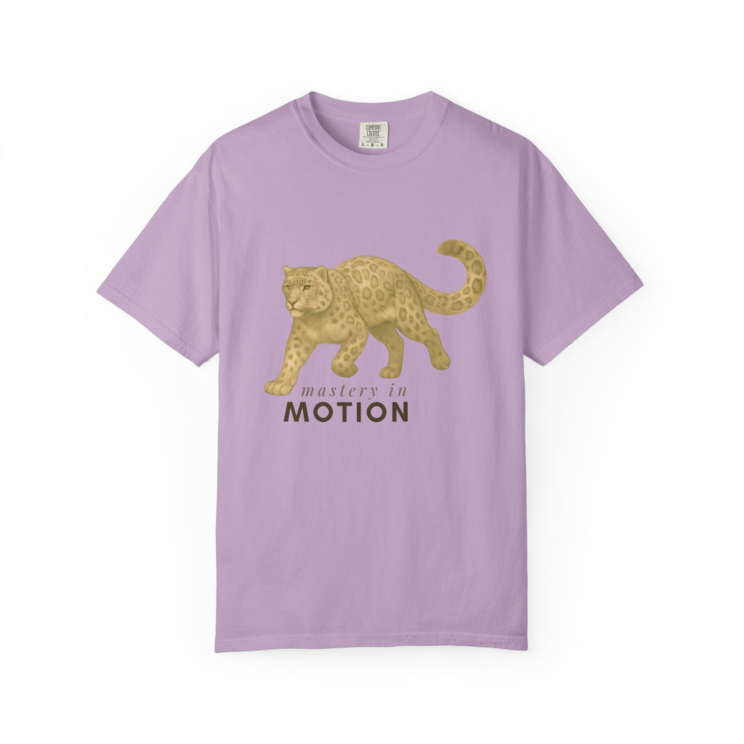 Master In Motion – Snow Leopard | Patience & Peaceful | Sketch Series by Pure Perspective App | Eco Friendly Graphic Tee
