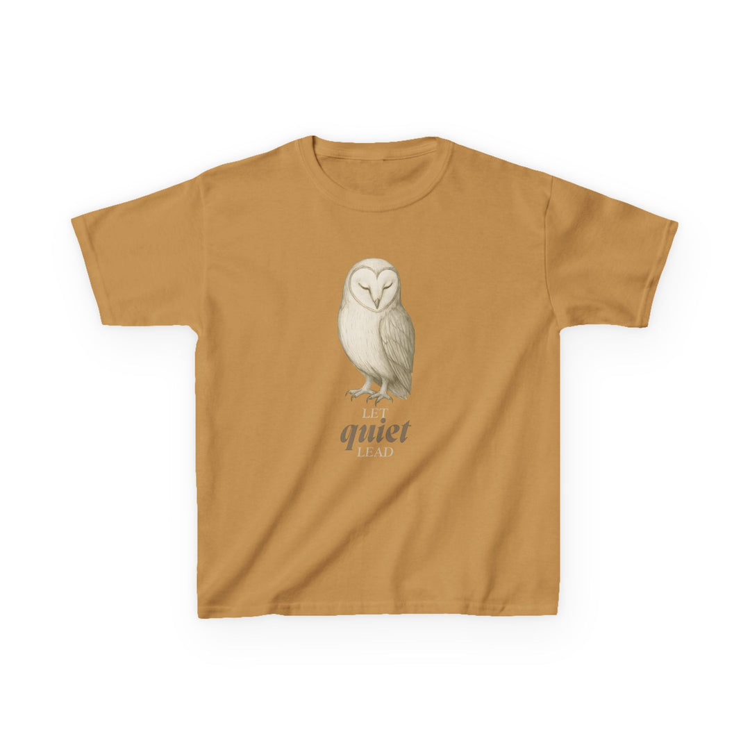 Kids Barn Owl Tee | "Listen First" | Sketch Design | Eco-Conscious | Calm & Centered