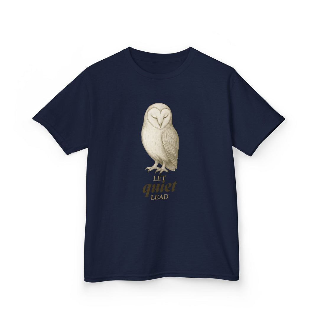 Kids Barn Owl Tee | "Listen First" | Sketch Design | Eco-Conscious | Calm & Centered