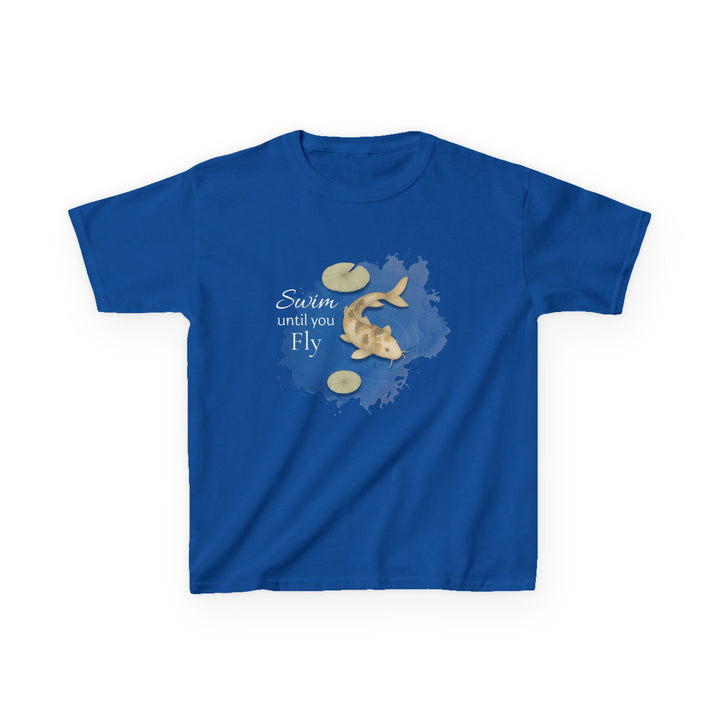 Kids Koi Fish Tee | "Swim Until You Fly" | Sketch Design | Eco-Conscious | Hopeful & Healing