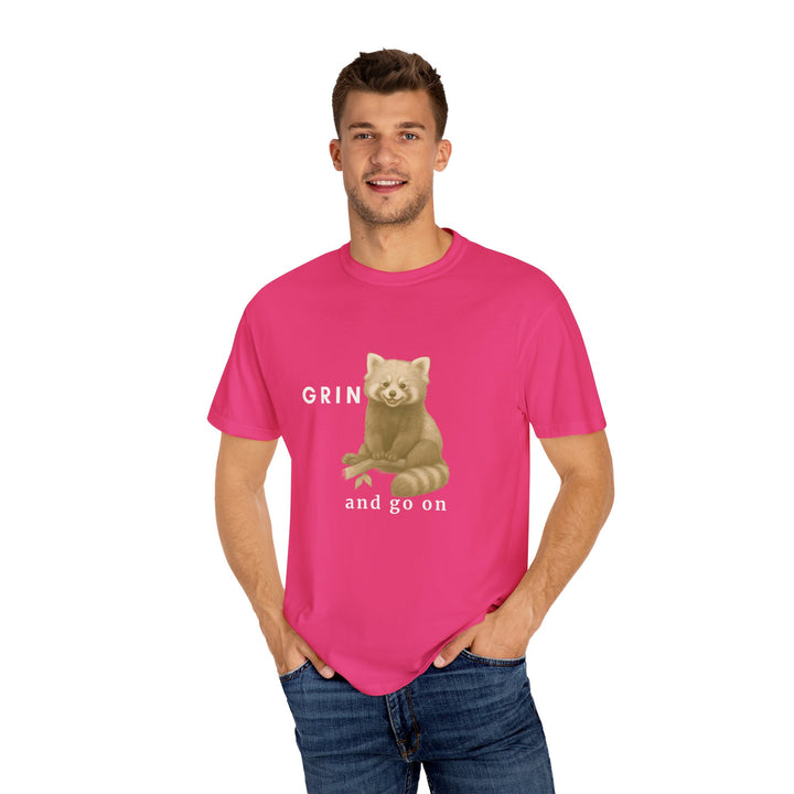 Grin and go on – Red Panda | Joyful & Playful | Sketch Series by Pure Perspective App | Eco Friendly Graphic Tee