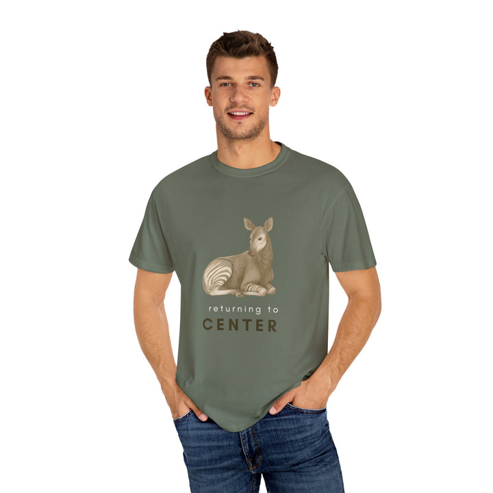 Returning to Center – Okapi | Calm & Centered | Sketch Series by Pure Perspective | Eco Friendly Graphic Tee