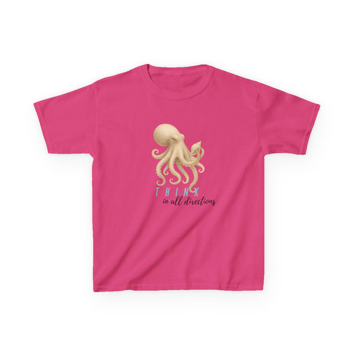 Kids Octopus Tee | "Think in All Directions" | Sketch Design | Eco-Conscious | Reflective & Wise