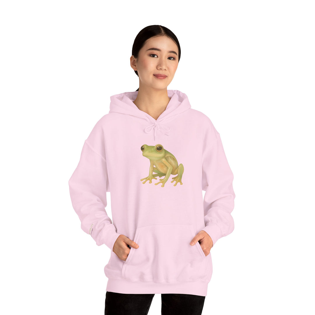 Vulnerability Takes Courage – Glass Frog Butterfly Edition | Hopeful & Healing Series | Unisex Heavy Blend™ Hooded Sweatshirt | Eco-Friendly Apparel