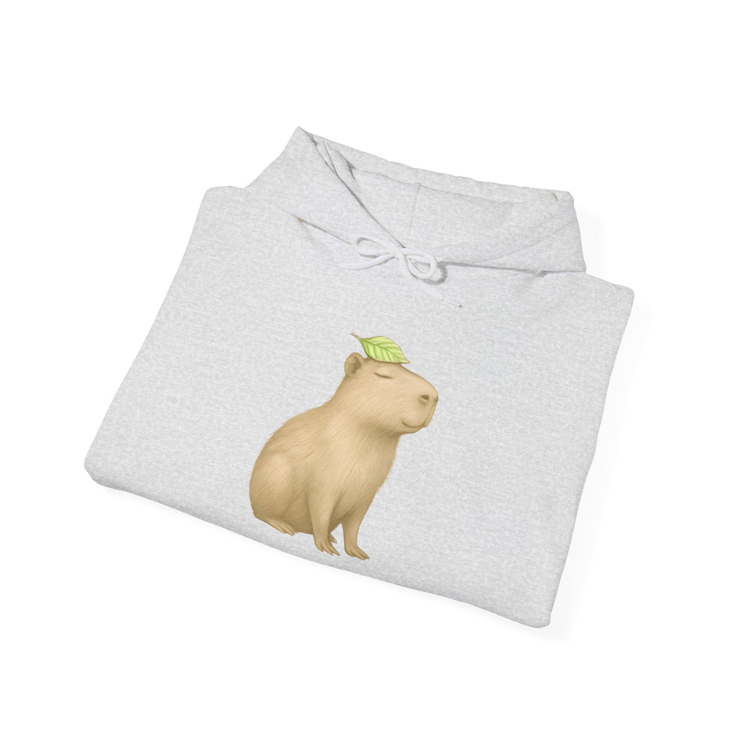 I Rest Therefore I Am – Capybara Edition | Grounded & Gentle Series | Unisex Heavy Blend™ Hooded Sweatshirt | Eco-Friendly Apparel