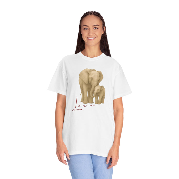 The Legacy of Love – Elephant Mom and Baby | Connected & Compassionate | Sketch Series by Pure Perspective App | Eco Friendly Graphic Tee