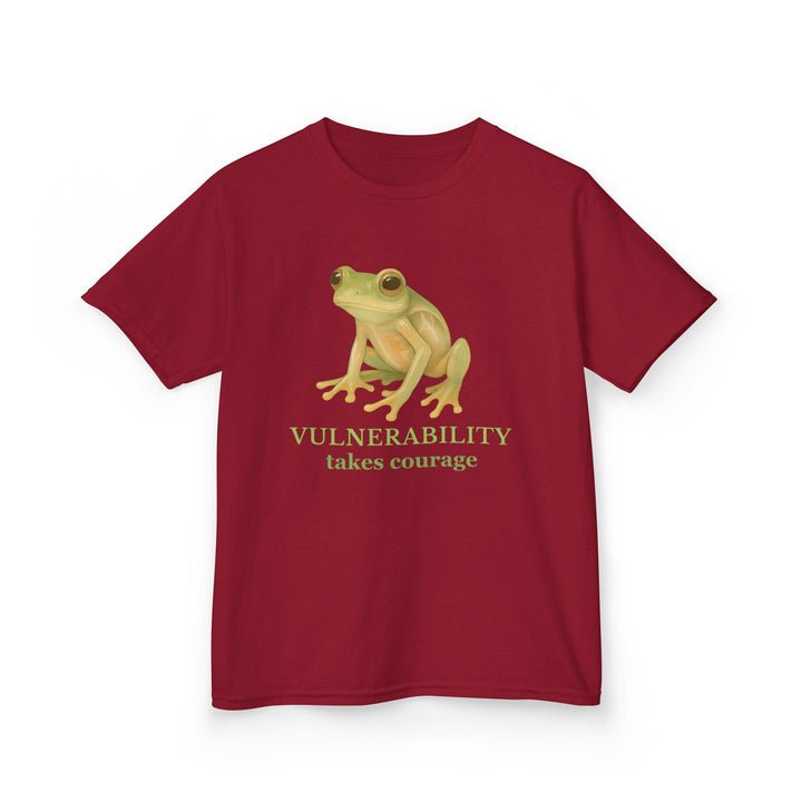 Kids Glass Frog Tee | "Vulnerability Takes Courage" | Sketch Design | Eco-Conscious | Hopeful & Healing