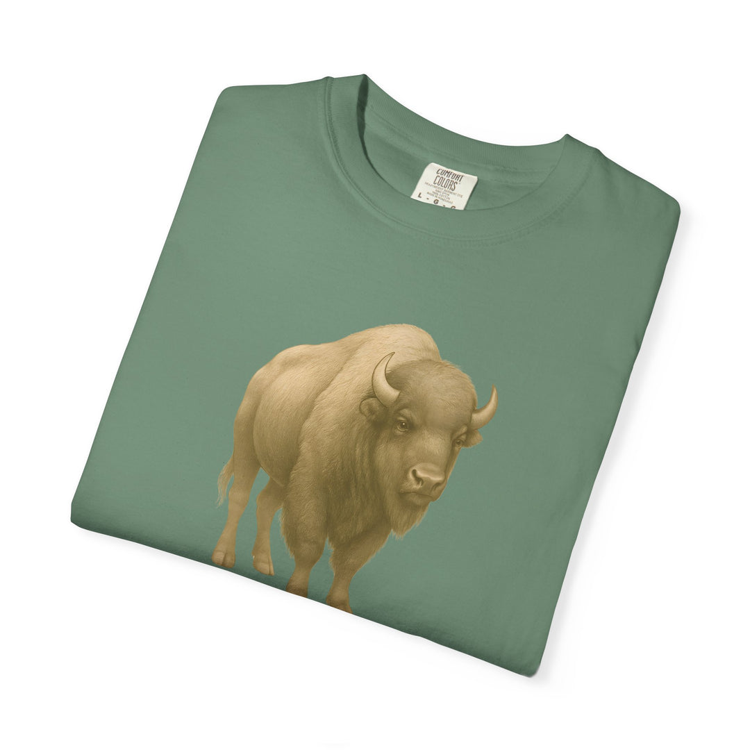 Guard What's Sacred – Bison | Connected & Compassionate | Sketch Series by Pure Perspective App | Eco Friendly Graphic Tee