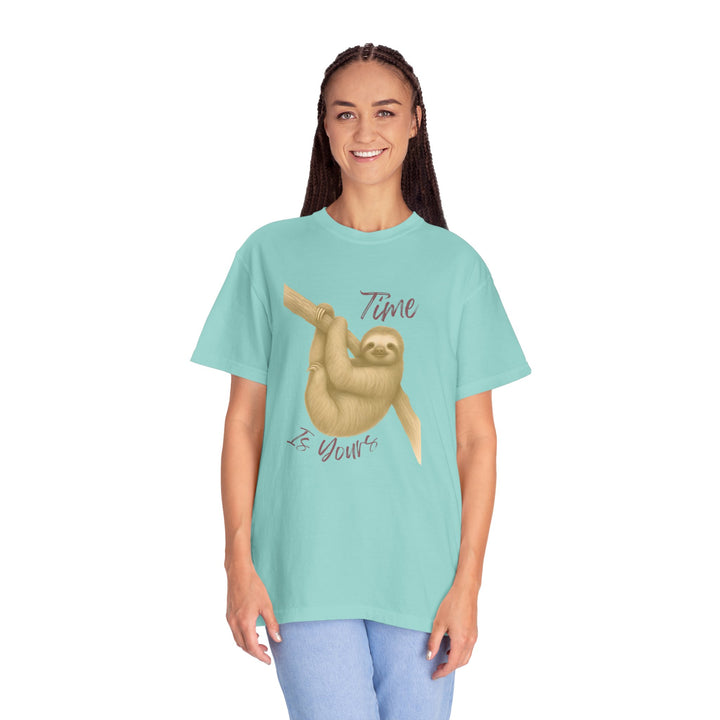 Time is Yours – Sloth | Joyful & Playful | Sketch Series by Pure Perspective | Eco Friendly Graphic Tee