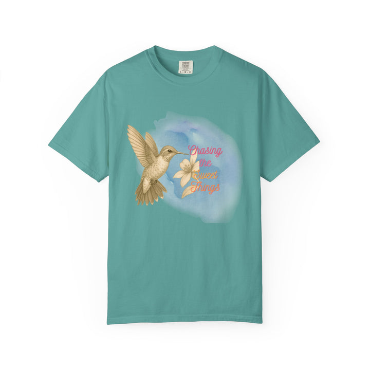 Chasing the Sweet Things – Hummingbird | Hopeful & Healing | Sketch Series by Pure Perspective | Eco Friendly Graphic Tee