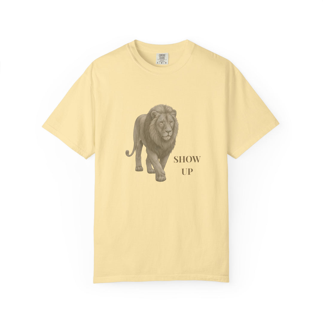 Show Up – Lion | Empowered & Bold | Sketch Series by Pure Perspective | Eco Friendly Graphic Tee