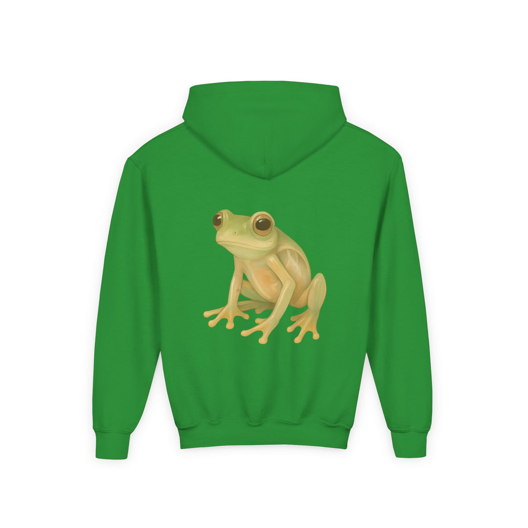 Kids Glass Frog "Vulnerability Takes Courage" Heavy Blend Hoodie | Back Print Design | Hopeful & Healing | Inspirational Message