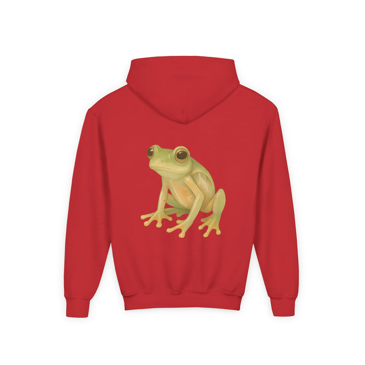 Kids Glass Frog "Vulnerability Takes Courage" Heavy Blend Hoodie | Back Print Design | Hopeful & Healing | Inspirational Message