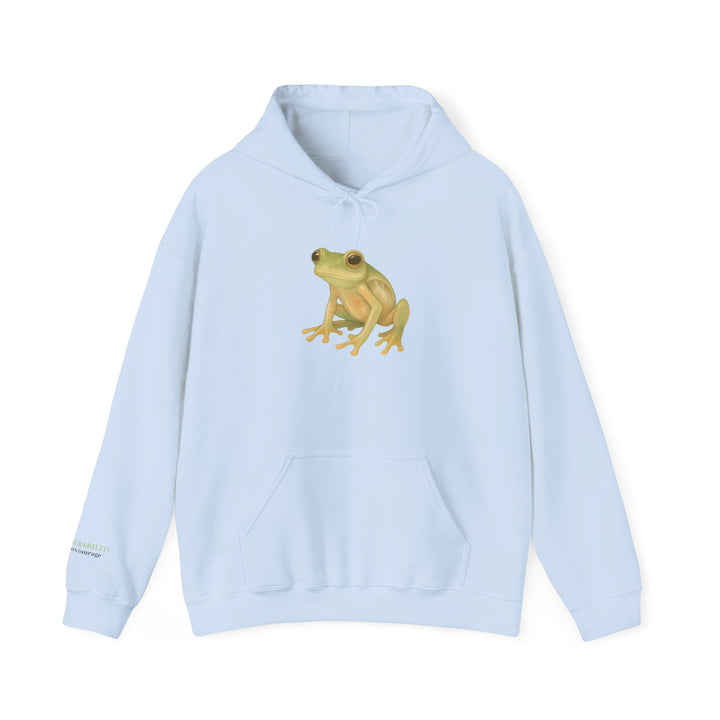 Vulnerability Takes Courage – Glass Frog Butterfly Edition | Hopeful & Healing Series | Unisex Heavy Blend™ Hooded Sweatshirt | Eco-Friendly Apparel
