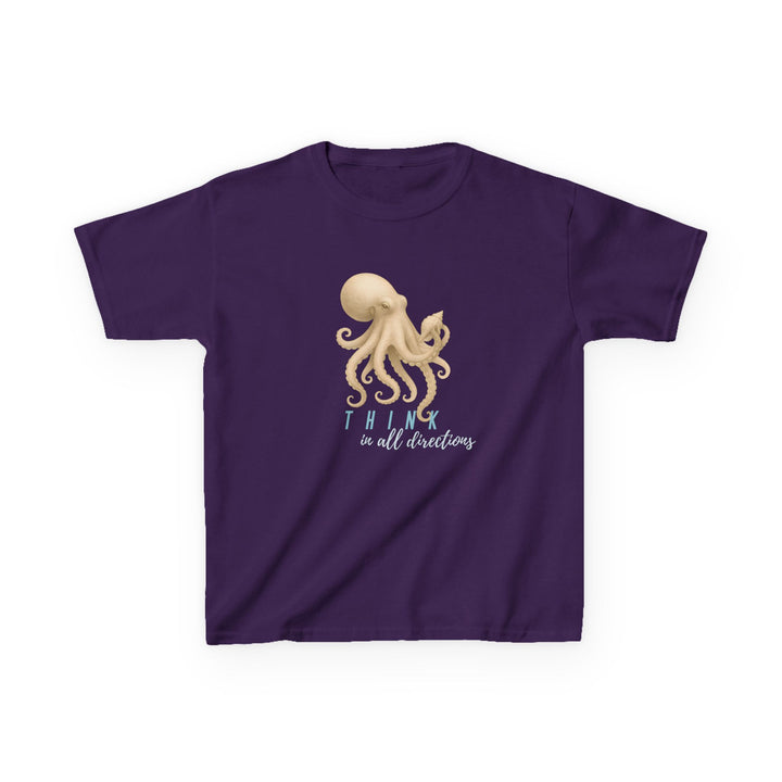 Kids Octopus Tee | "Think in All Directions" | Sketch Design | Eco-Conscious | Reflective & Wise
