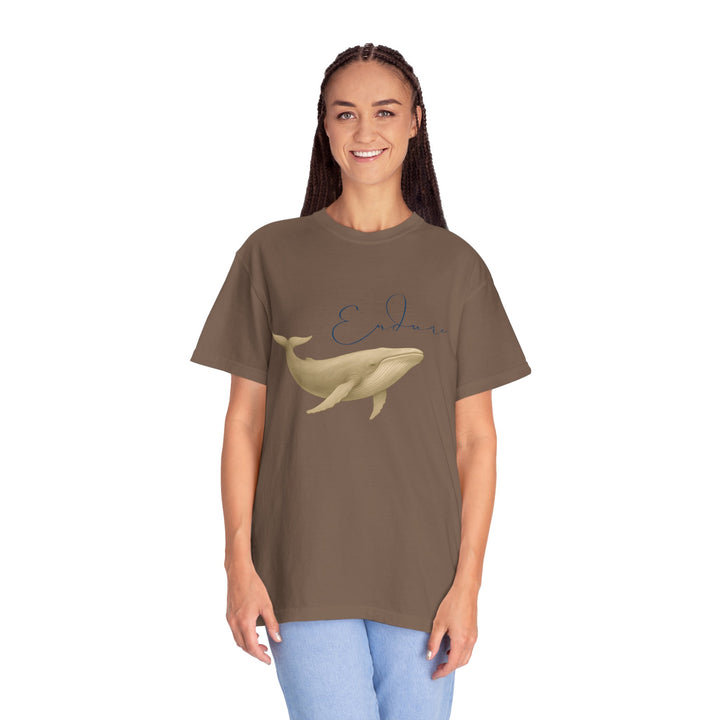 Endure – Blue Whale | Connected & Compassionate | Sketch Series by Pure Perspective App | Eco Friendly Graphic Tee