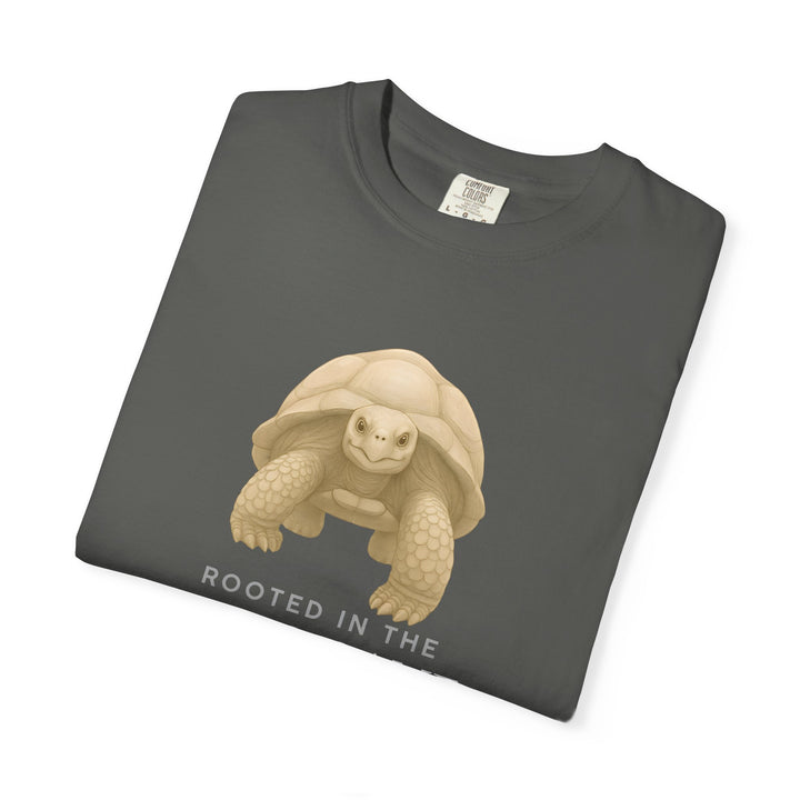 Rooted in the Long Game – Giant Tortoise | Grounded & Gentle | Sketch Series by Pure Perspective | Eco Friendly Graphic Tee