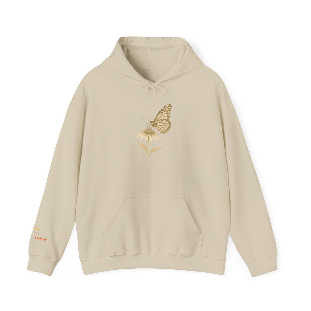 Healing is not Linear – Monarch Butterfly Edition | Hopeful & Healing Series | Unisex Heavy Blend™ Hooded Sweatshirt | Eco-Friendly Apparel